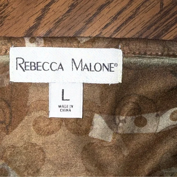 Rebecca Malone Western Horse Wild West Graphic Tunic Top Sheer Long Sleeve L - Picture 5 of 8